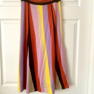 Never worn midi sparkly multicolor skirt with tag.